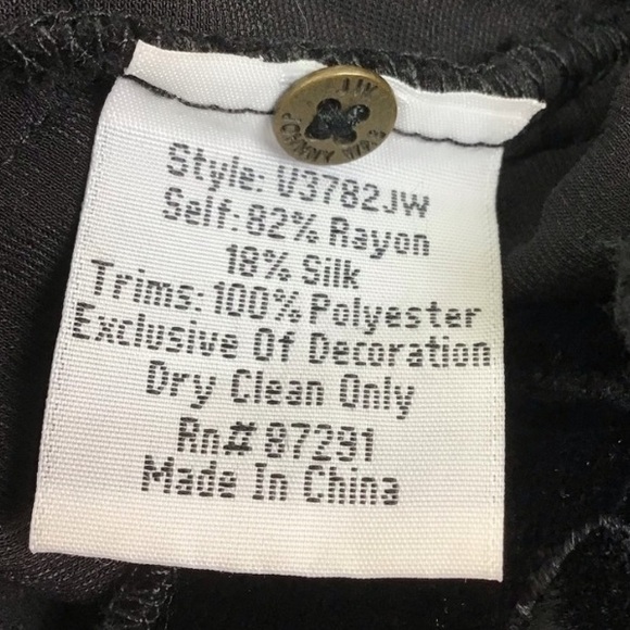 JWLA Velvet Embroidered Silk Blend Tunic Top - Picture 12 of 14